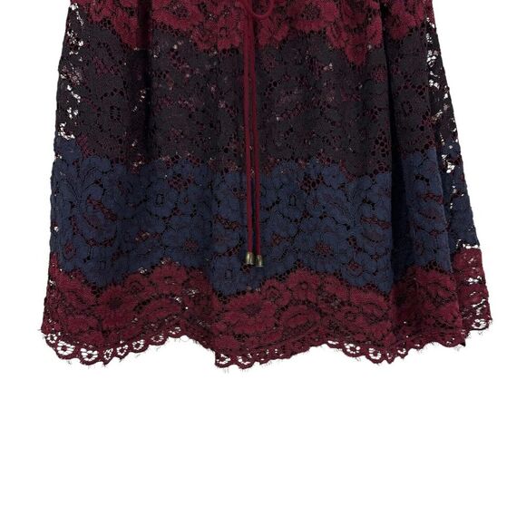 Anthropologie Moon River Top Womens Small Red Blue Black Lace Whimsigoth Y2K - Picture 4 of 10